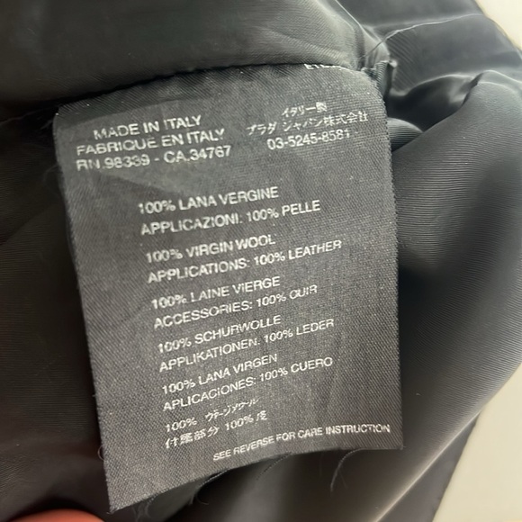 Prada Sz 38 Wool and Leather Waist & Belt Front Pocket Pencil Skirt - Picture 5 of 9